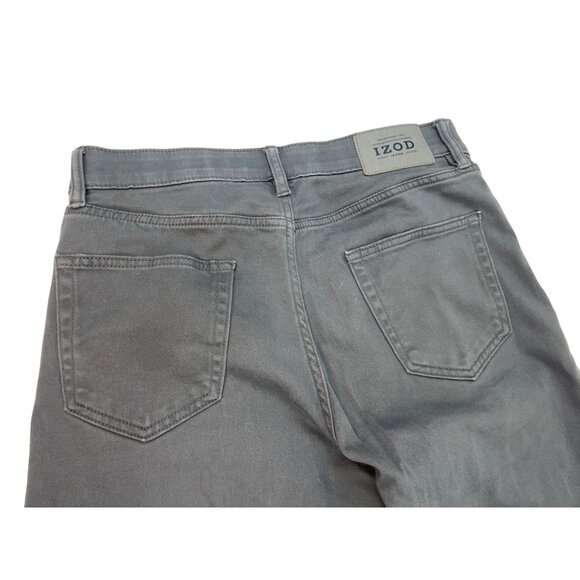 Izod 32x32 Regular Fit Gray Pants Cotton Blend Comfortable Everyday Wear 66p - Picture 7 of 7